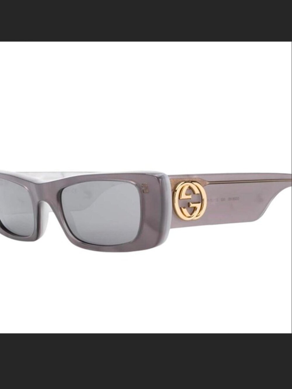 Gucci silver and gold sunglasses